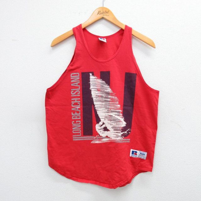 ラッセル 90s タンクトップ セーリング レッド M | 古着