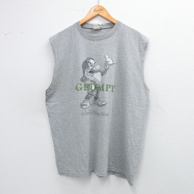 ディズニー 00s ノースリーブTシャツ しらゆきひめ グレー XL | 古着