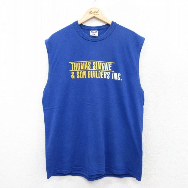ノースリーブTシャツ THOMAS SIMONE ブルー XL | 古着