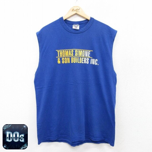 【50%OFF】ノースリーブTシャツ THOMAS SIMONE ブルー XL | 古着