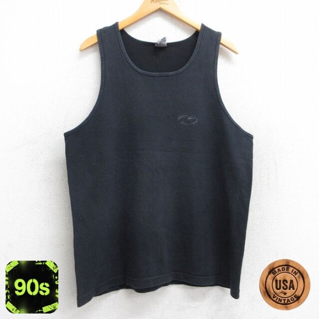 【50%OFF】スピード 90s タンクトップ ワンポイントロゴ ブラック L | 古着