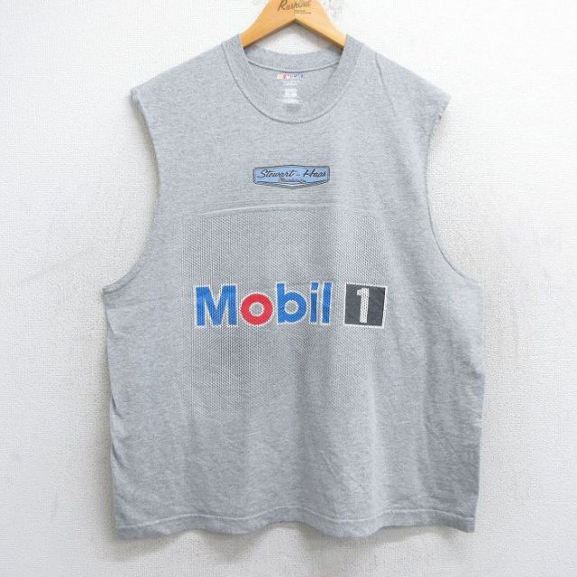 ノースリーブTシャツ NASCARモバイル グレー XL | 古着