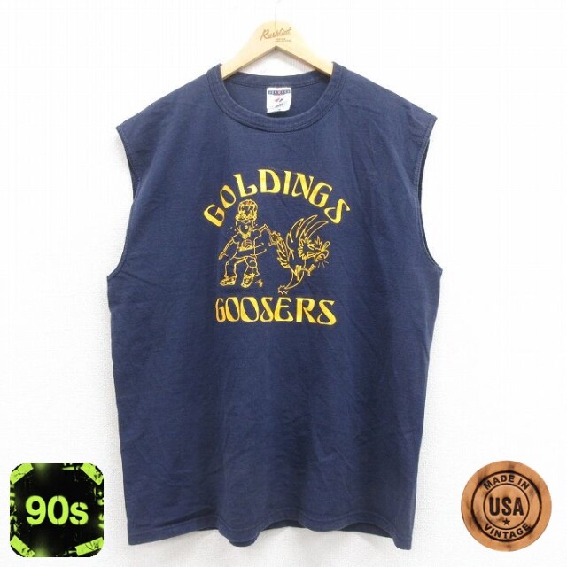 【50%OFF】ノースリーブTシャツ GOLDINGS ネイビー XL | 古着