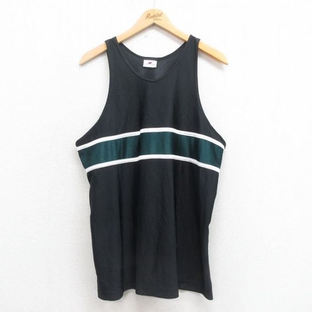 90s タンクトップ ユニフォーム ブラック XL | 古着
