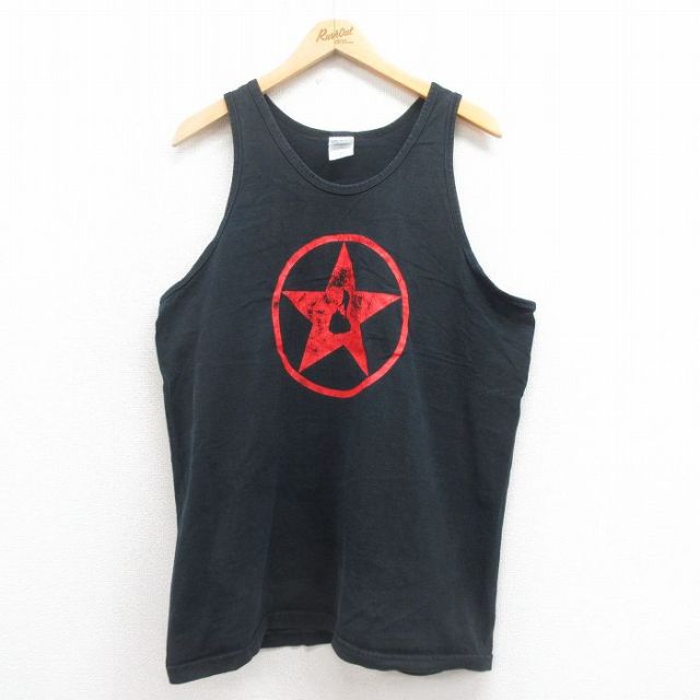 XL★古着 ビンテージ タンクトップ メンズ 00年代 00s BLOCKSTAR コットン 黒 ブラック 25aug13 中古