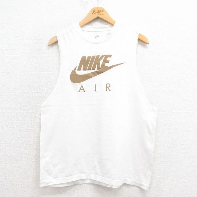 L★古着 ナイキ NIKE タンクトップ メンズ ビッグマック ビッグロゴ AIR クルーネック 白 ホワイト 25aug18 中古
