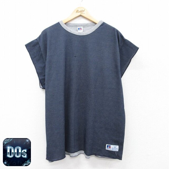 【50%OFF】ラッセル 00s ノースリーブTシャツ ネイビー XL | 古着