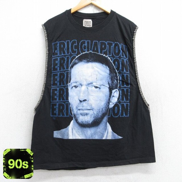 【50%OFF】90s ノースリーブTシャツ エリッククラプトン ブラック L | 古着