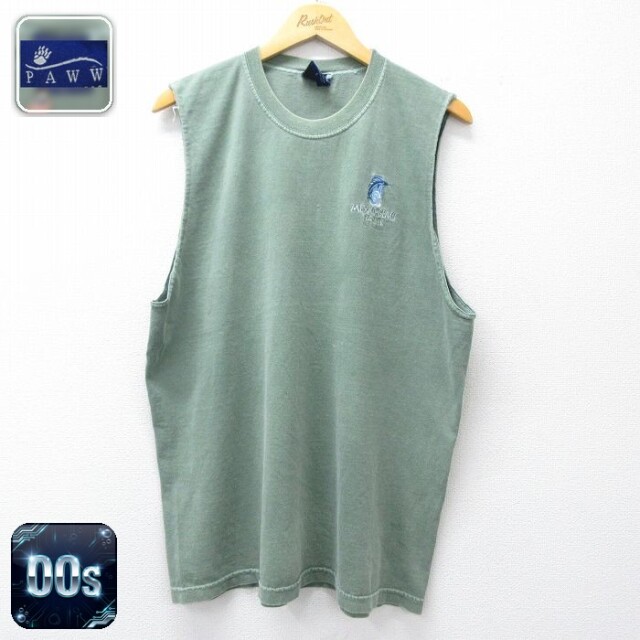【20%OFF】00s ノースリーブTシャツ MEXICO BEACH グリーン メンズXL相当 | 古着