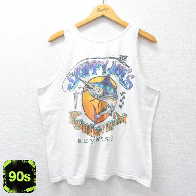 【20%OFF】90s タンクトップ SLOPPY JOES ホワイト メンズXL相当 | 古着