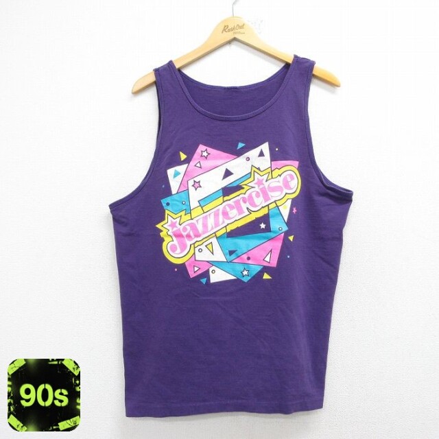 【20%OFF】90s タンクトップ jazzercise パープル メンズL相当 | 古着