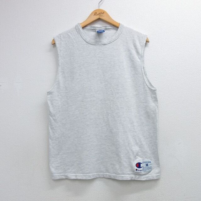 チャンピオン 90s ノースリーブTシャツ グレー メンズM相当 | 古着