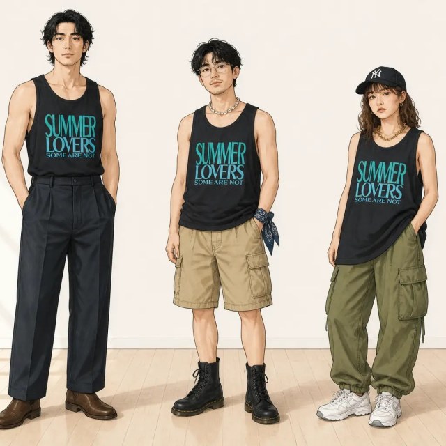 古着通販 L☆古着 ビンテージ タンクトップ メンズ 00年代 00s SUMMER