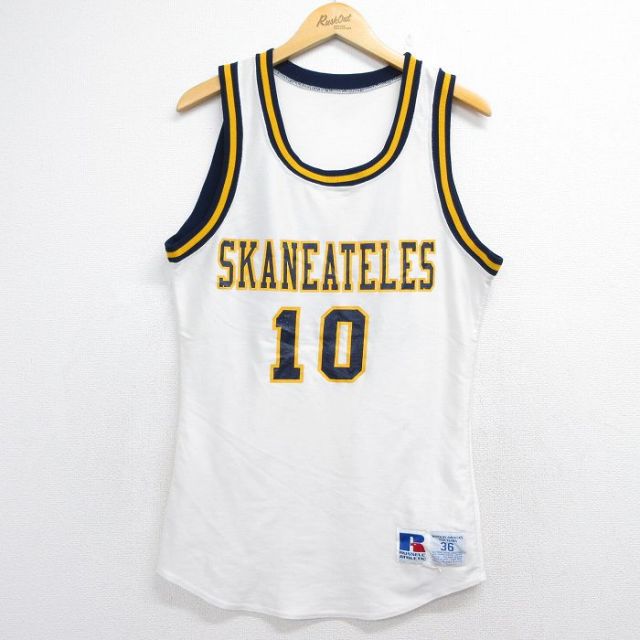 ラッセル 90s タンクトップ SKANEATELES ホワイト メンズM相当 | 古着