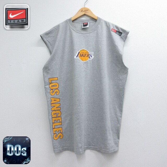 ナイキ 00s ノースリーブTシャツ NBAロサンゼルスレイカーズ グレー メンズXL相当 | 古着