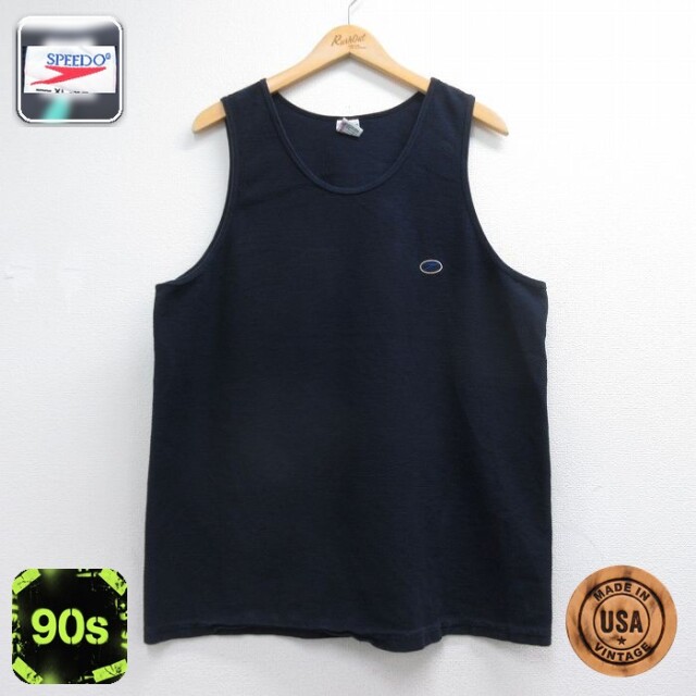 SPEEDO 90s タンクトップ ネイビー メンズXL相当 | 古着