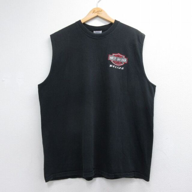 古着通販 XL☆古着 ハーレーダビッドソン ノースリーブ ビンテージ T