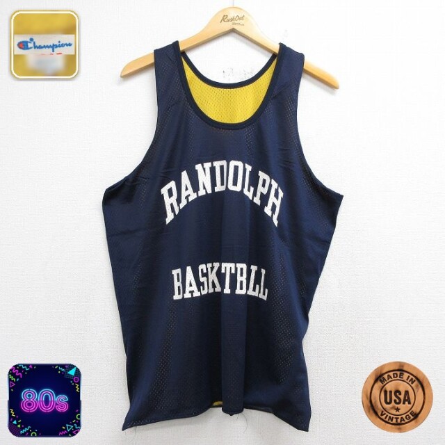チャンピオン 80s タンクトップ RANDOLPH ネイビー メンズL相当 | 古着