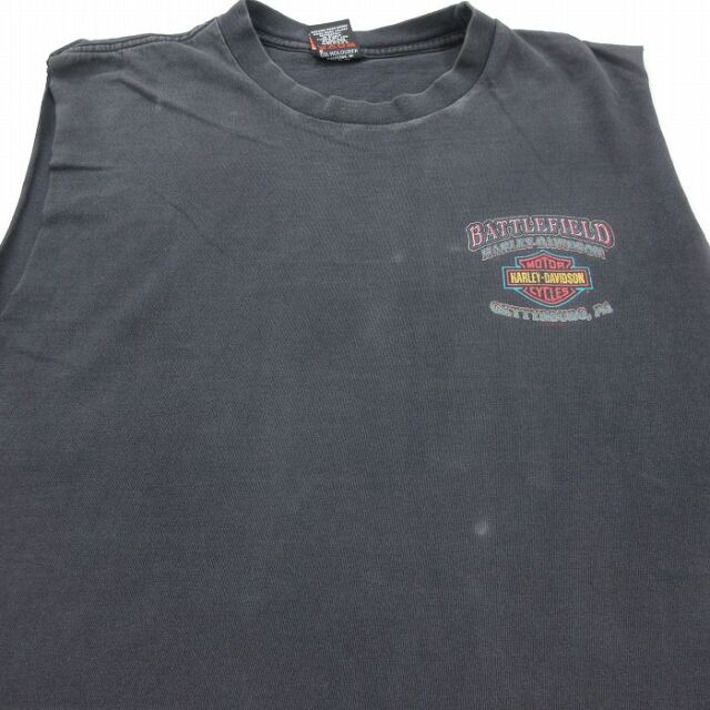 古着通販 L☆古着 ハーレーダビッドソン ノースリーブ ビンテージ T