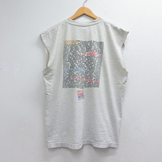 90s ノースリーブTシャツ COMIC RELIEF 霜降りグレー メンズXL相当 | 古着