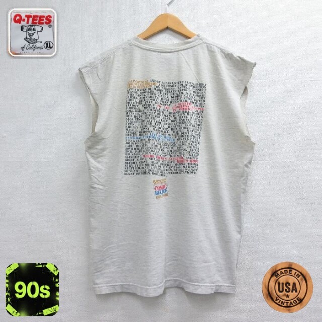 90s ノースリーブTシャツ COMIC RELIEF 霜降りグレー メンズXL相当 | 古着