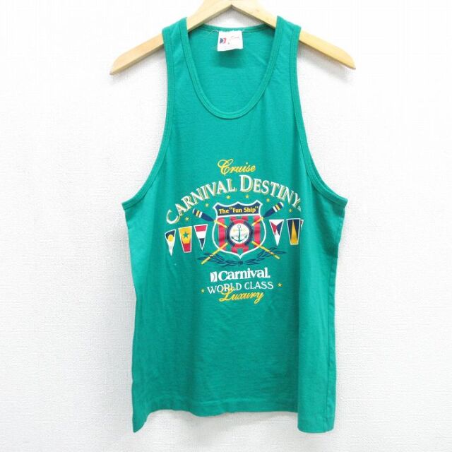 90s タンクトップ CARNIVAL グリーン メンズM相当 | 古着