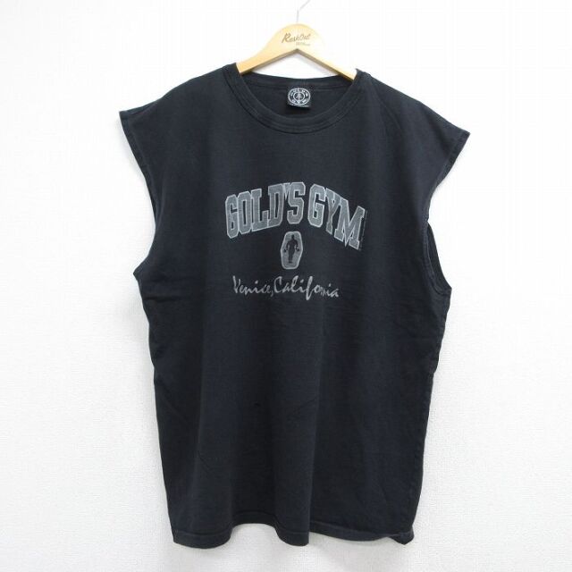 ノースリーブTシャツ ゴールドジム ブラック メンズXL相当 | 古着