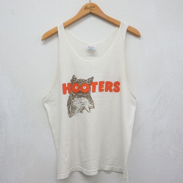 ヘインズ 90s タンクトップ フーターズ ホワイト メンズL相当 | 古着