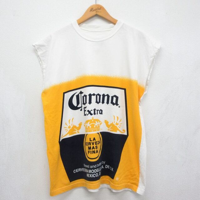 ノースリーブTシャツ コロナビール ホワイト メンズXL相当 | 古着