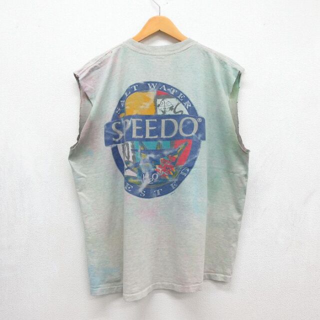スピード 90s ノースリーブTシャツ 霜降り グレー メンズXL相当 | 古着
