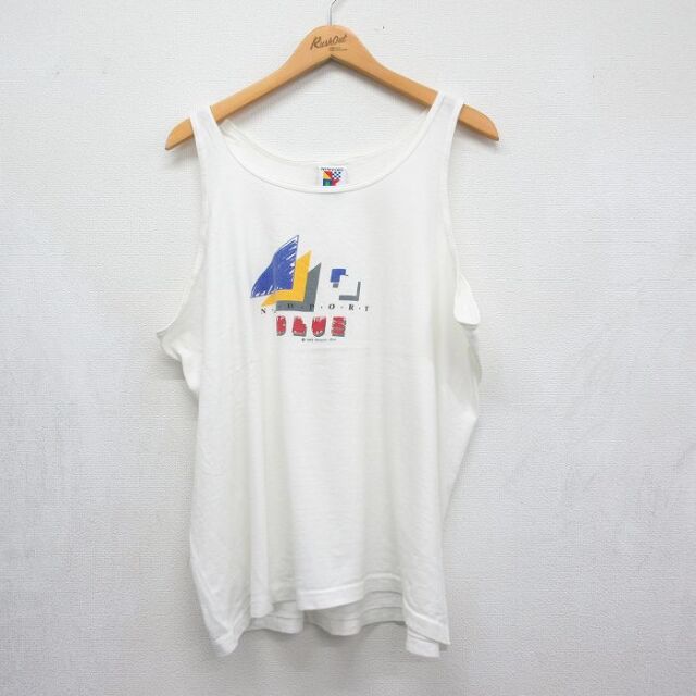 古着通販 XL☆古着 ビンテージ タンクトップ メンズ 80年代 80s