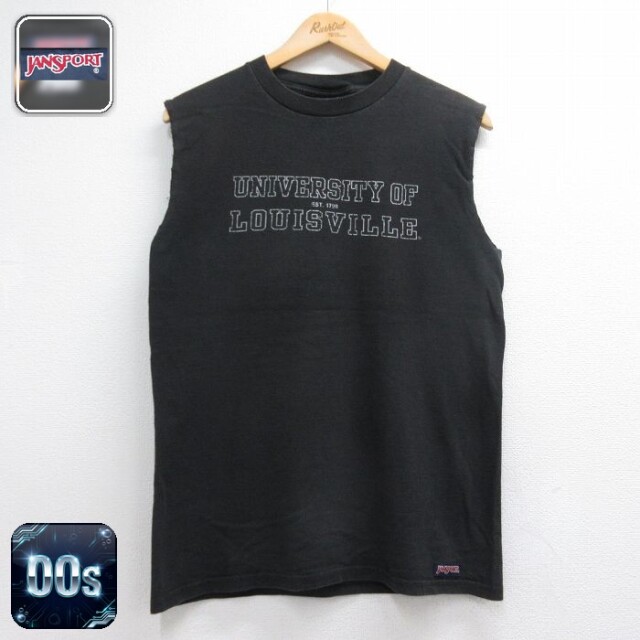 ジャンスポーツ 00s ノースリーブTシャツ ルイビルカレッジ ブラック メンズM相当 | 古着