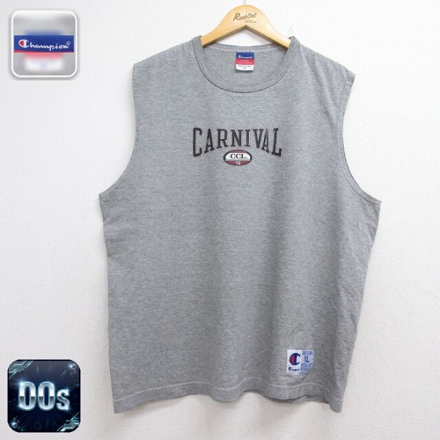 チャンピオン 00s ノースリーブTシャツ CARNIVAL グレー メンズXL相当 | 古着
