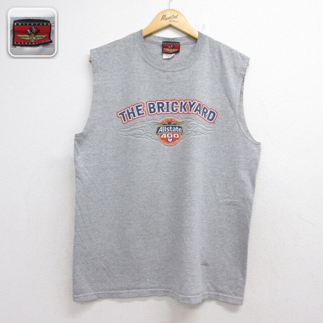 ノースリーブTシャツ THE BRICKYARD グレー メンズL相当 | 古着