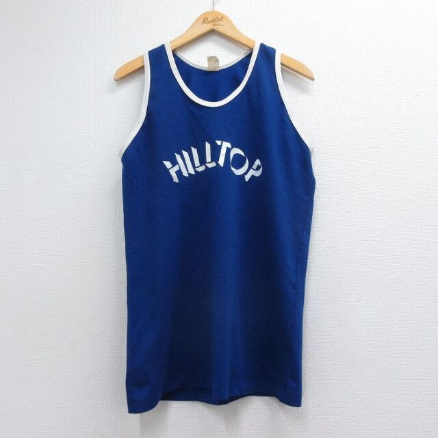 80s タンクトップ HILLTOP ネイビー メンズM相当 | 古着