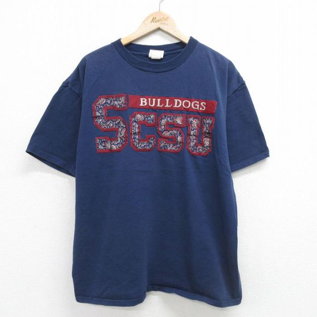 90s 半袖Tシャツ ブルドッグス ネイビー XL | 古着