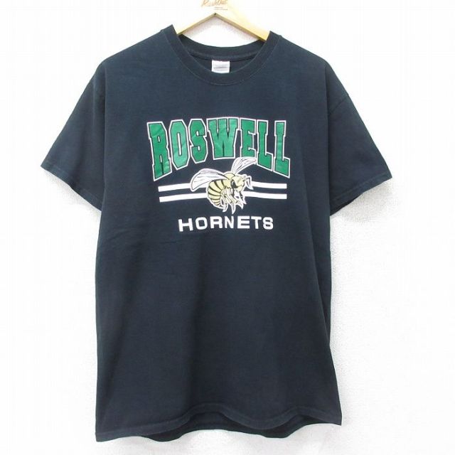 00s 半袖Tシャツ ROSWELL HORNETS ブラック XL | 古着