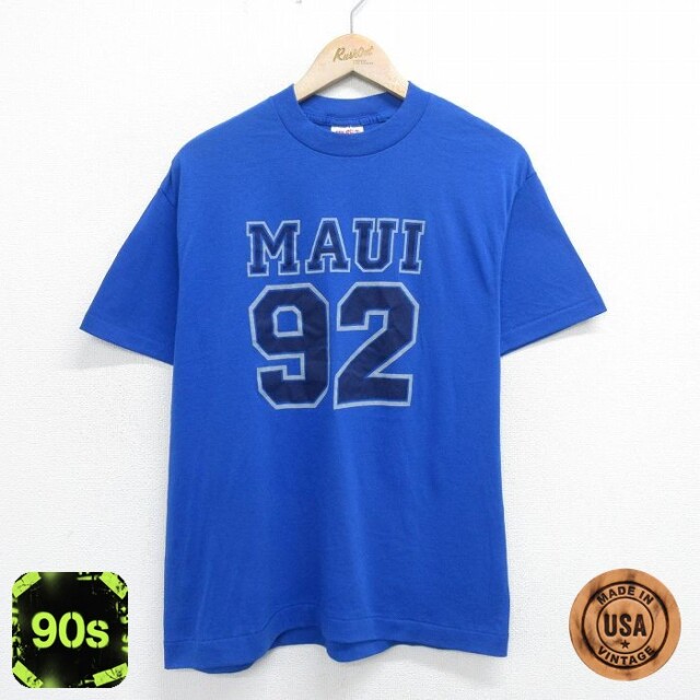 マウイ 90s 半袖Tシャツ 92 ブルー L | 古着