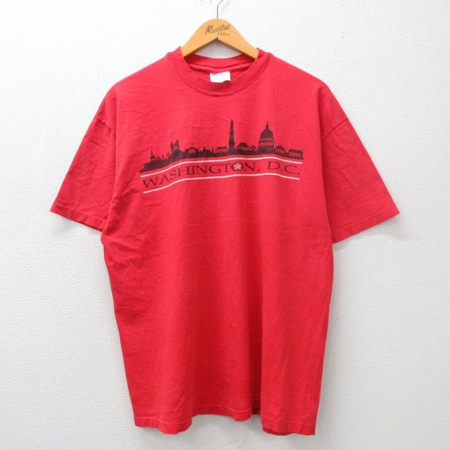 ヘインズ 90s 半袖Tシャツ ワシントンDC レッド XL | 古着
