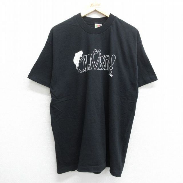 フルーツオブザルーム 90s 半袖Tシャツ OLIVER ブラック XL | 古着