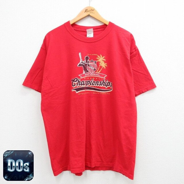 00s 半袖Tシャツ AAU野球チャンピオンシップ レッド XL | 古着