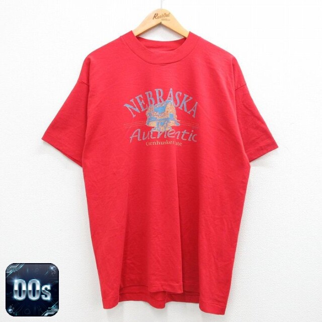 【50%OFF】00s 半袖Tシャツ ネブラスカ レッド XL | 古着