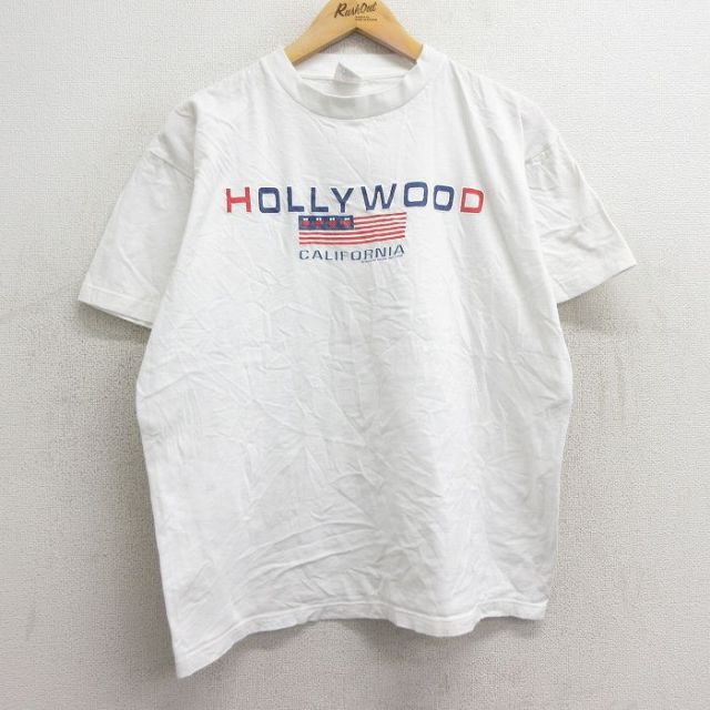 90s 半袖Tシャツ ハリウッド ホワイト L | 古着