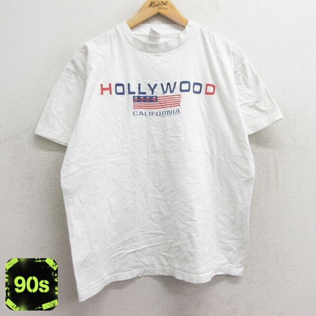 【50%OFF】90s 半袖Tシャツ ハリウッド ホワイト L | 古着