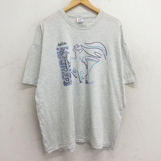 ヘインズ 90s 半袖Tシャツ カウボーイ グレー XL | 古着