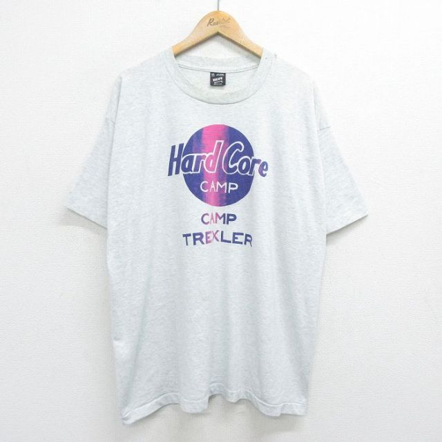 フルーツオブザルーム 90s 半袖Tシャツ ハードコア グレー霜降り XL | 古着
