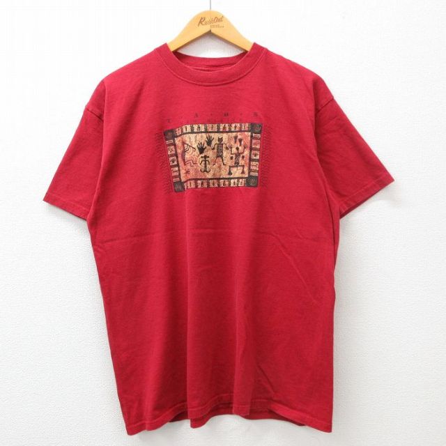 00s 半袖Tシャツ ココペリ レッド XL | 古着
