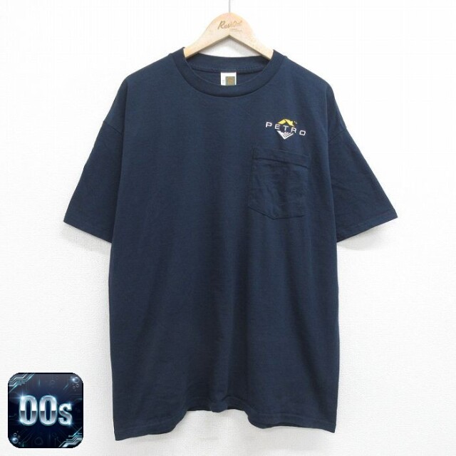 00s 半袖Tシャツ PETRO ネイビー XL | 古着