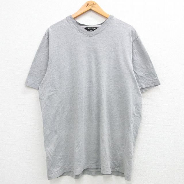 【50%OFF】エディーバウアー 00s 半袖Tシャツ Vネック グレー XL | 古着