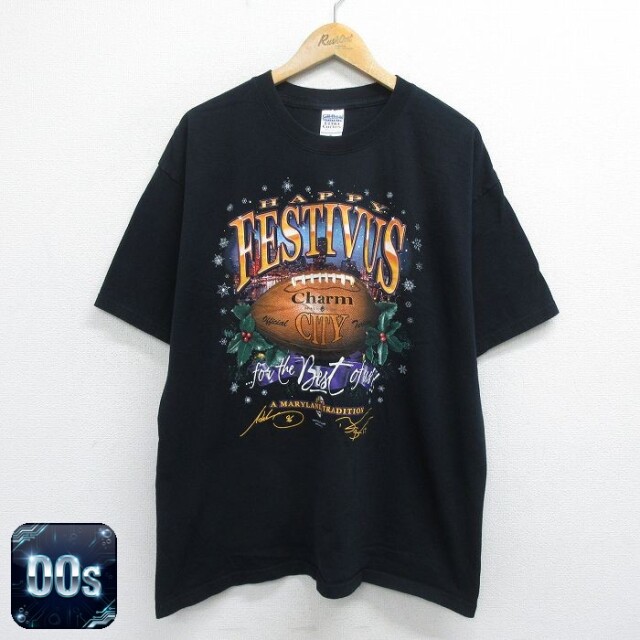 00s 半袖Tシャツ アメフト ブラック XL | 古着
